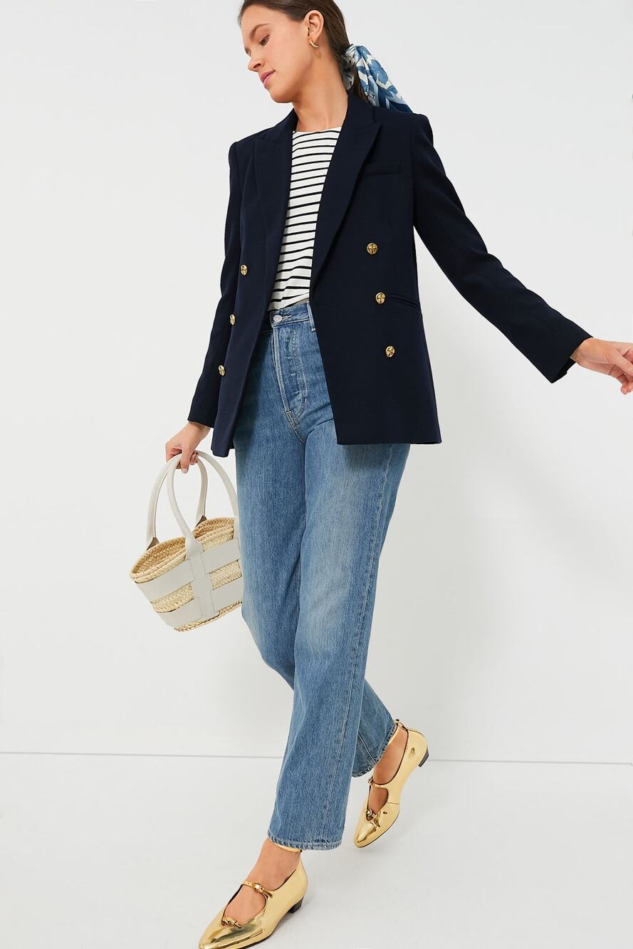 Tuckernuck Navy Diana Blazer Jacket NWT